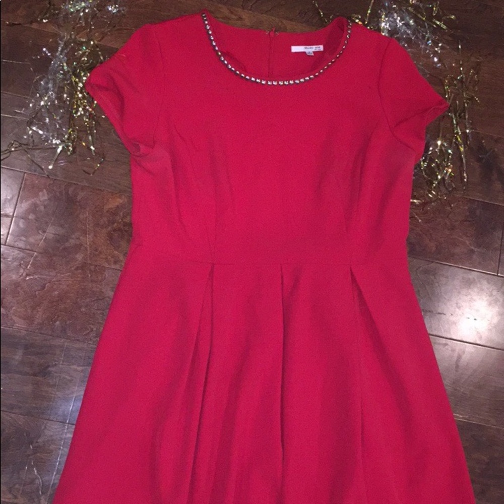 Red and gold dress